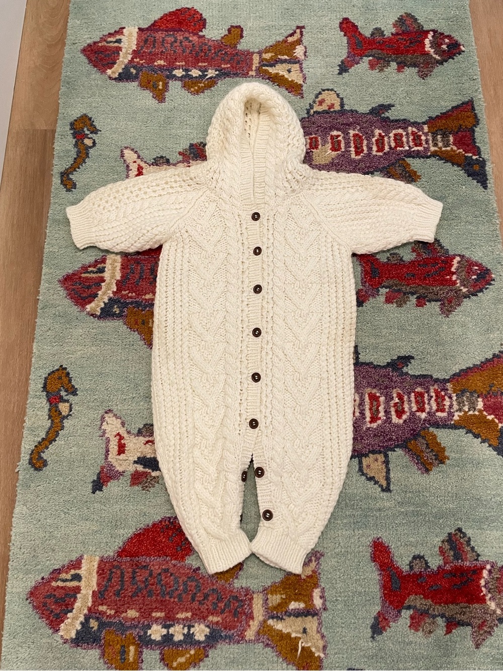 Vintage 90s Cuddle Bear Sweater Onesie 3-6mo